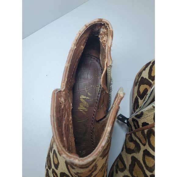 Sam Edelman Petty Cheatah Print Cow Hide Womens Booties Sz 6.5 *Read City Chic - Picture 14 of 14